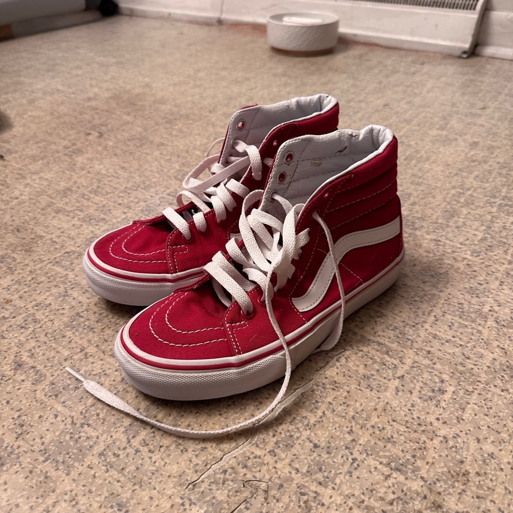 Vans Red High-Top Sneakers Size 6